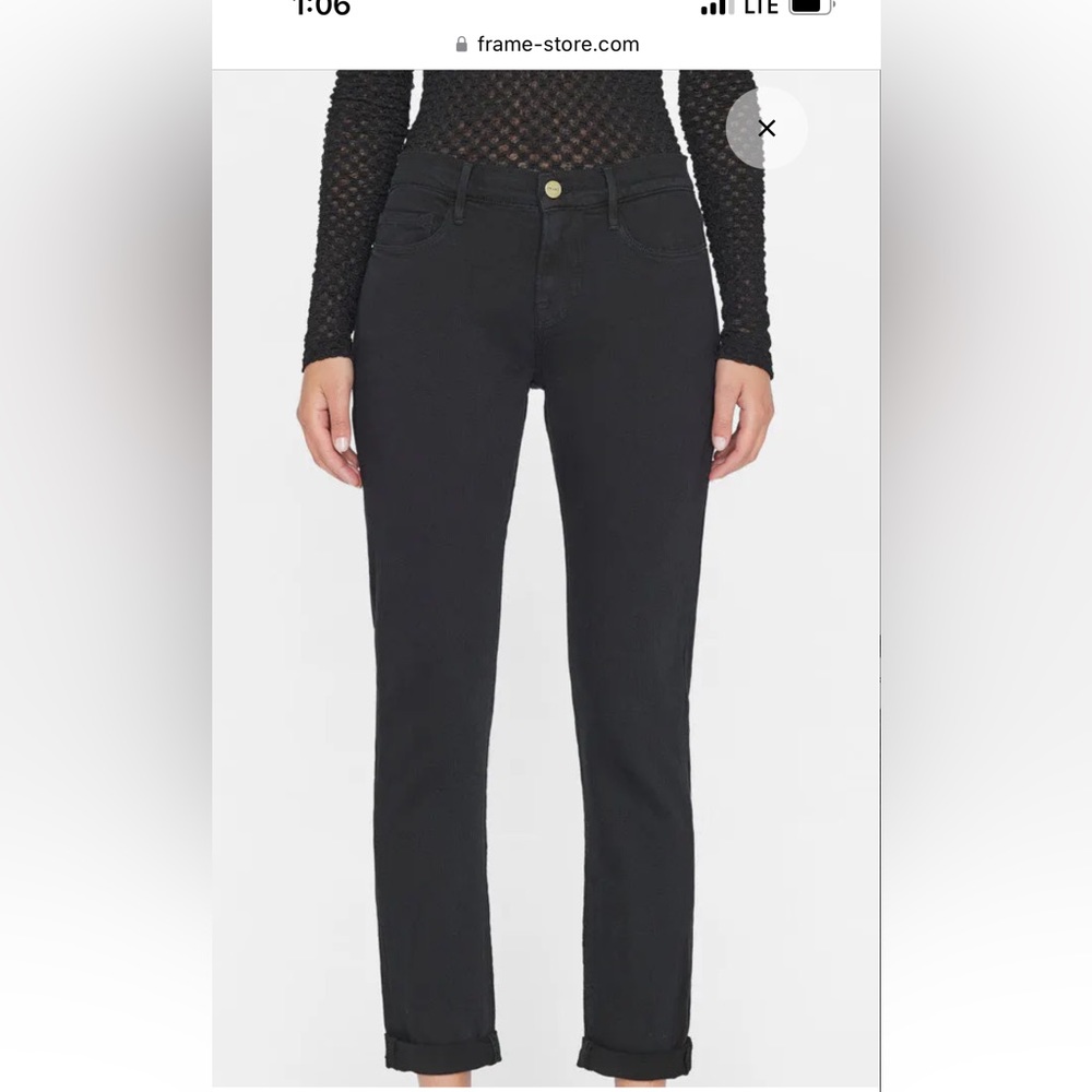 Frame Le Garçon Denim in Noir size 27